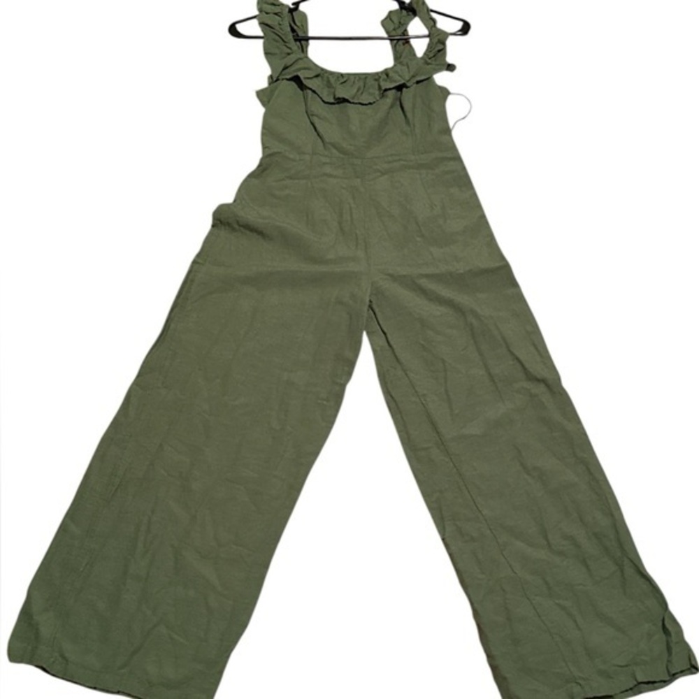 Japna Linen blend Jumpsuit Sz S Boho Hippie Vacay Casual Comfy Boho Summer Party